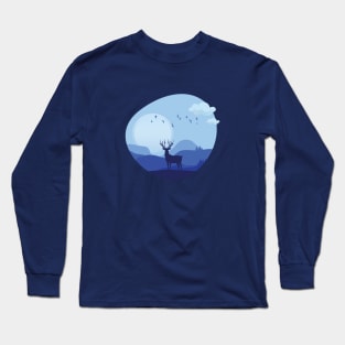 Deer In Forest Long Sleeve T-Shirt